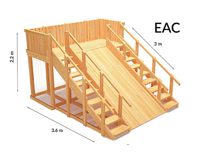 Зимняя горка TORUDA Север wood-4 (скат 3 м)