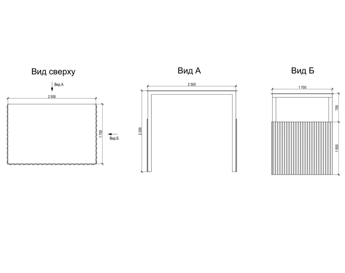 Навес для ТКО 1 - вид 2